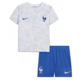 Baby Fußballbekleidung Frankreich Auswärtstrikot WM 2022 Kurzarm (+ kurze hosen)